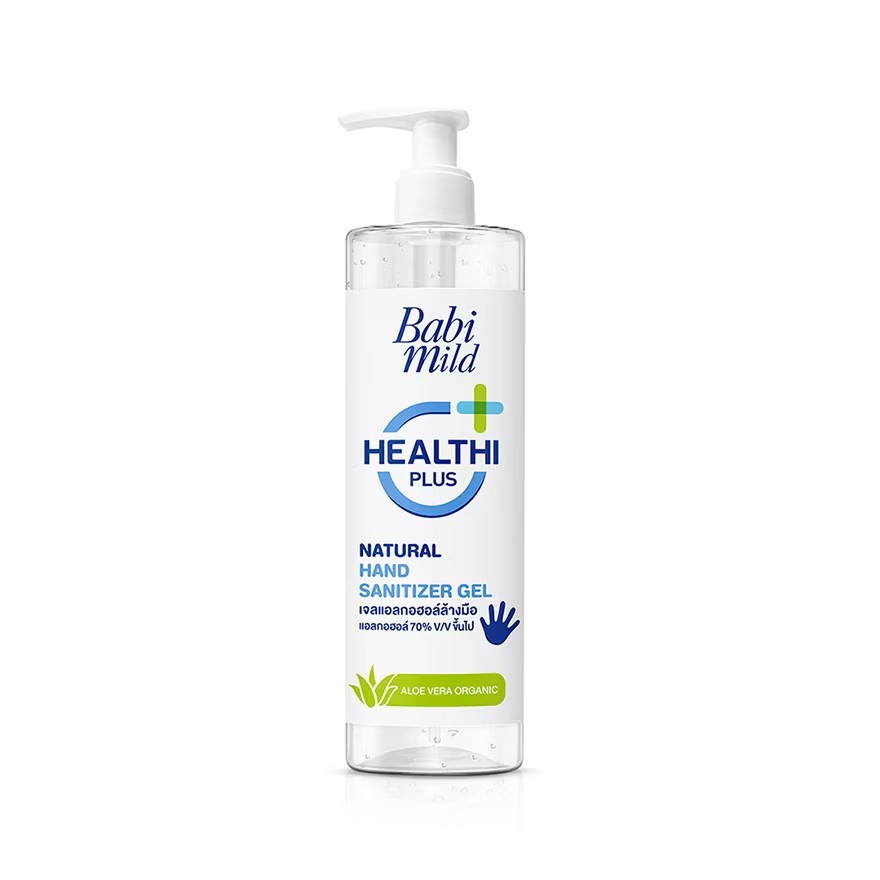 Babi Mild Hand Sanitizer Gel 480 ml เบบี้มายด์ เจลแอลกอฮอล์ เจลล้างมือ  ขวดปั๊ม 480 มล. babimild