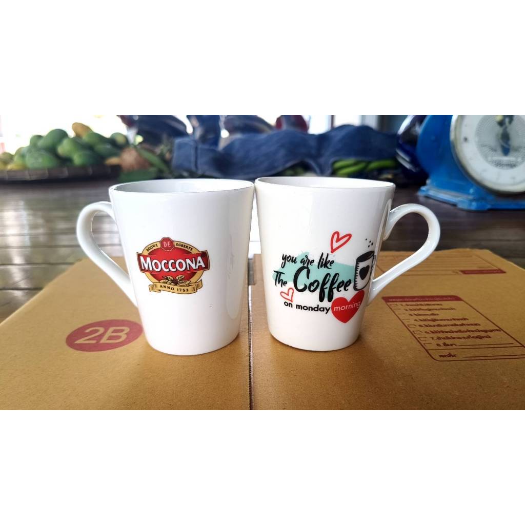 แก้วกาแฟmoccona you are like the coffee ปากกว้าง7.5สูง9cmใบละ