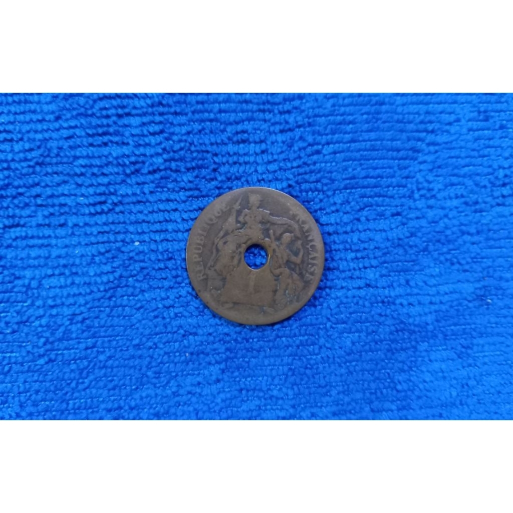 (BK-611) เหรียญ 1 เซนต์ ( 1 Cent ) จากอินโดจีน ฝรั่งเศส