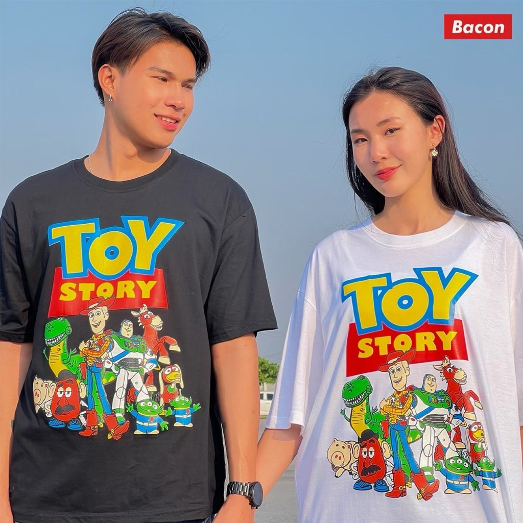 🌟STF_SHOP🌟เสื้อยืดฟรีไซด์Toy อก44 ยาว 29  ผ้าคอตตอน ใส่ได้หญิง-ชาย