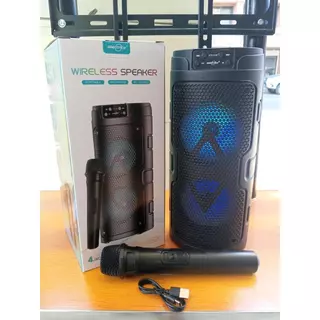 ลำโพงบลูทูธไร้สาย รุ่น GTS-2129 4*2 นิ้ว ลำโพงพกพา เสียงดี, เบสหนัก แถมฟรี! ไมโครโฟนไร้สาย
