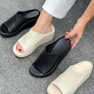 Shoes i amm B15 รองเท้าส้นเตารีด สวมหน้าเต็ม **พร้อมส่งในไทย**