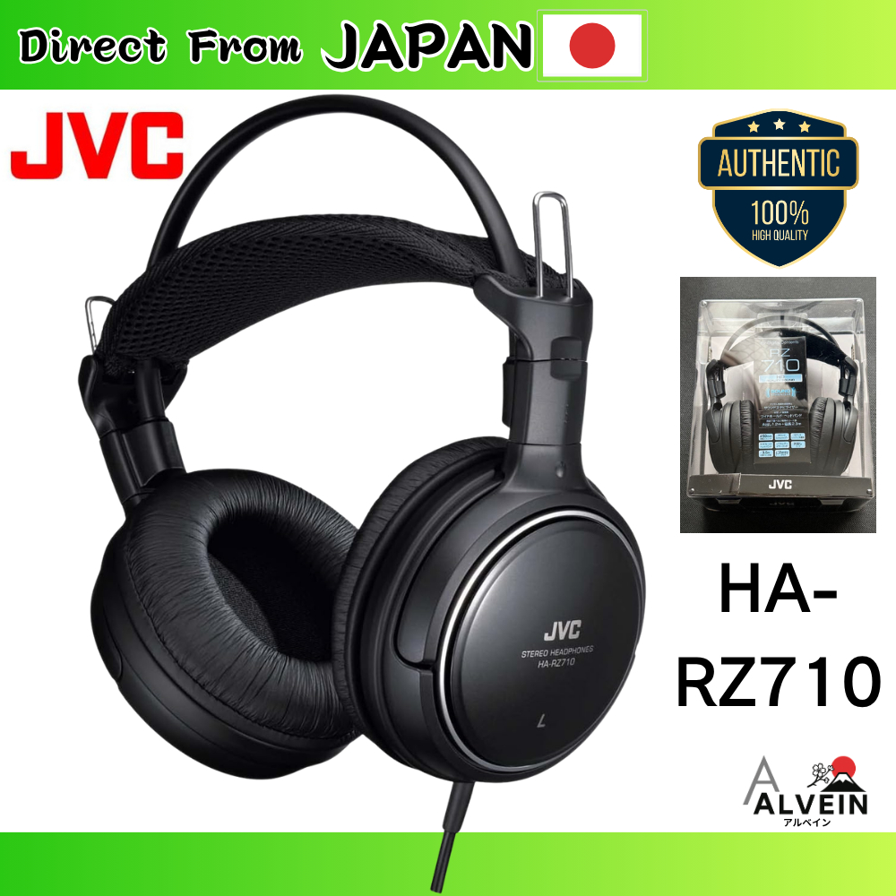 【Direct From Japan】JVC HA-RZ710 Closed-back Stereo Headphones TV Gaming with a 1.2m + 2.3m Extension