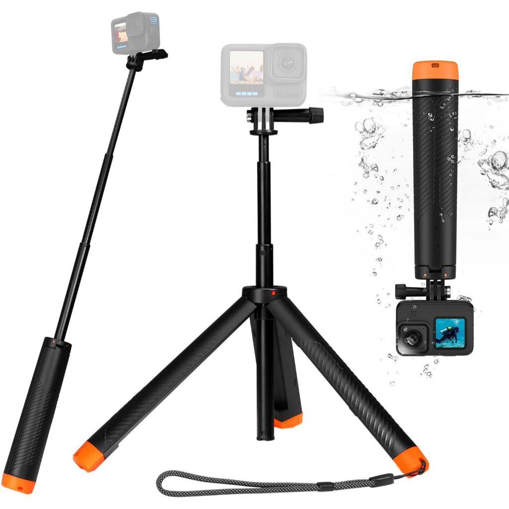 Floating tripod selfie stick for Gopro/Insta360/DJI Osmo360/DJI Action 6/5Pro/4/3