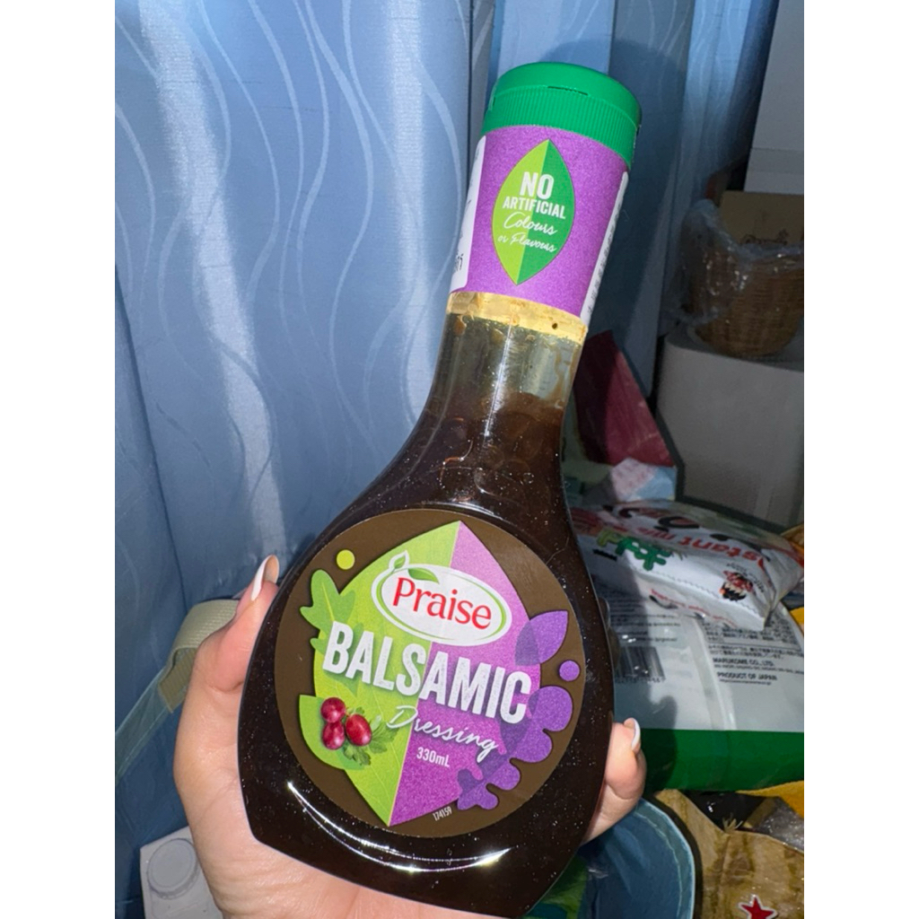 ล้างสต๊อก พร้อมส่ง praise Balsamic dressing 330 ML น้ำ น้ำสลัดบัล.ามิค หมดอายุ 19/05/2026