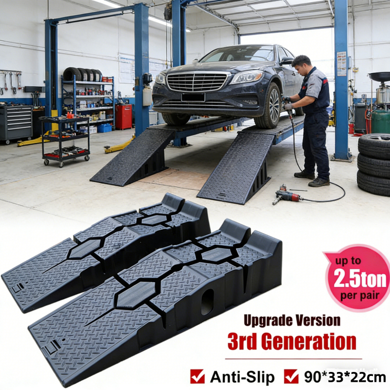 Ramp ทางลาดพลาสติก ช่องโหลดรถ แม่แรงยก อุปกรณ์ซ่อมบำรุงรถยนต์