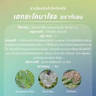 เฮกซะโคนาโซล ตรากิเลน (เฮกซะโคนาโซล 5% W/V SC) 1 ลิตร