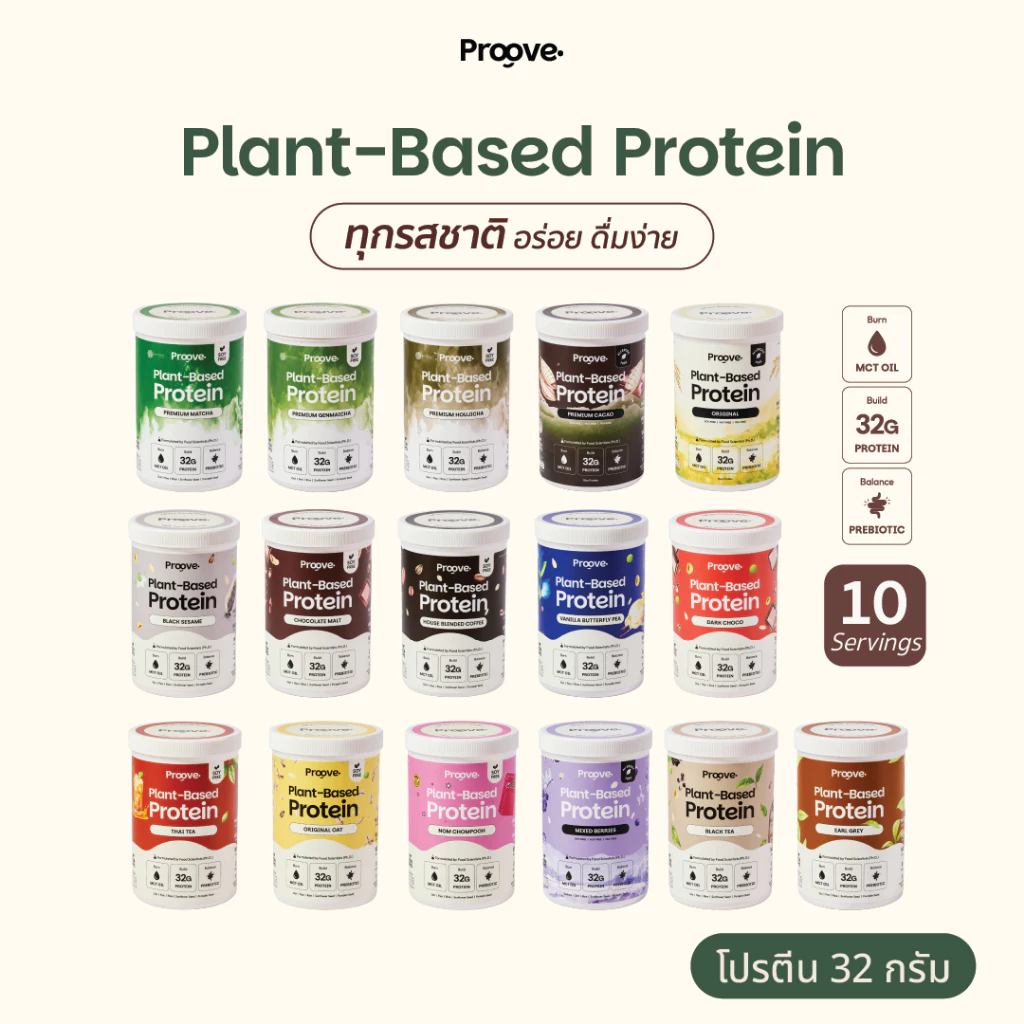 [2แถม1 MagNightᐩ] Proove โปรตีนพืช อร่อย ดื่มง่าย โปรตีน 32g ให้โปรตีนสูง ช่วยเรื่องการเผาผลาญ ไม่มีน้ำตาล แคลต่ำ thumbnail 3