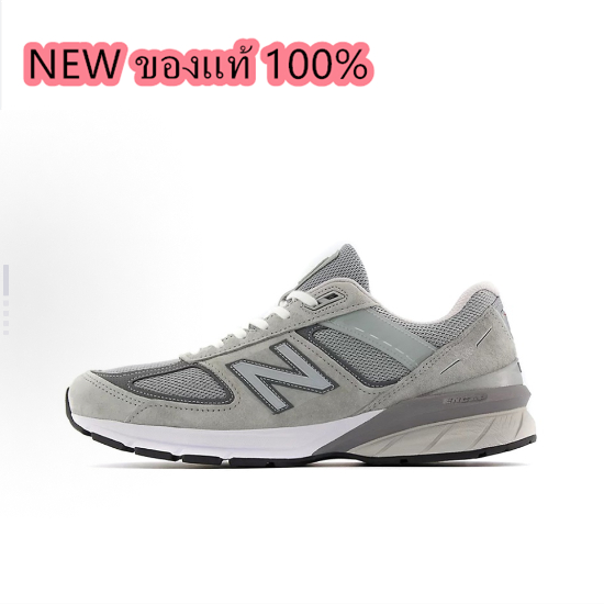 New Balance NB 990 V5 Low cut Leisure City Commuting Running Shoes Yuanzu Grey ของแท้ 100%