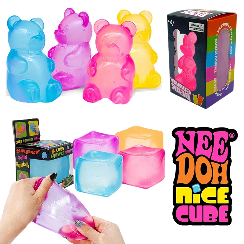 Needoh Nice Cube Sensory Stress Reliever Fidget ของเล่นคลายเครียด ของขวัญสำหรับเด็กที่ช่วยเพิ่มสมาธิ