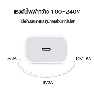 YF 3C 【รับประกัน 1 ปี】ชาร์จไว PD 20Wcharger type c to L สายชาร์จเร็ว+หัวชาร์จชาร์จคุณภาพสูง