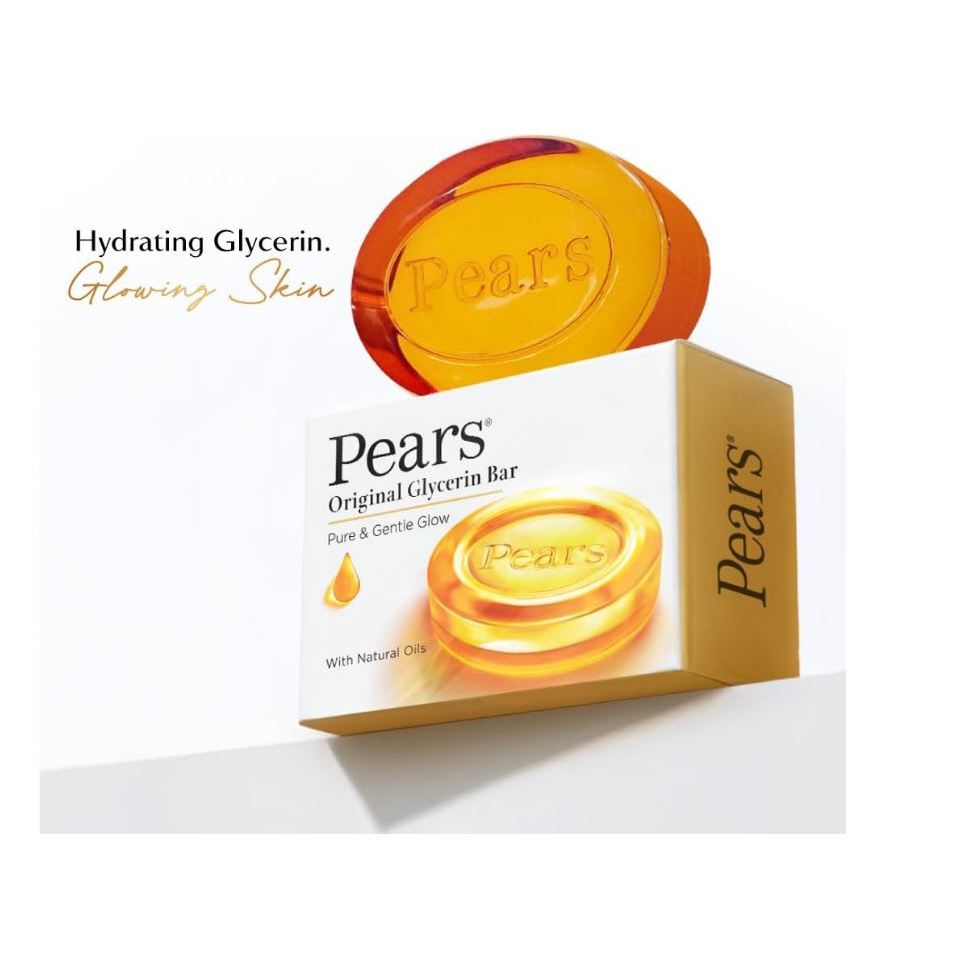 Pears Moisturising Bathing Bar Soap with Glycerine Pure & Gentle For Golden Glow 100gm