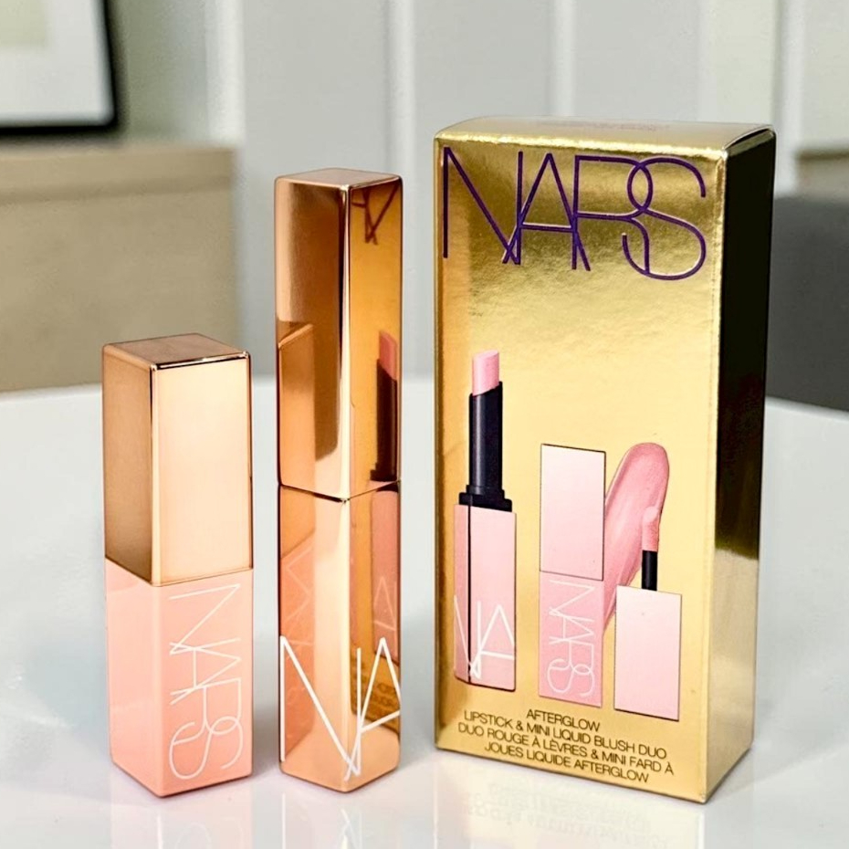 Nars Afterglow Lipstick 1.5g  & Mini Liquid Blush 3.2ml Duo