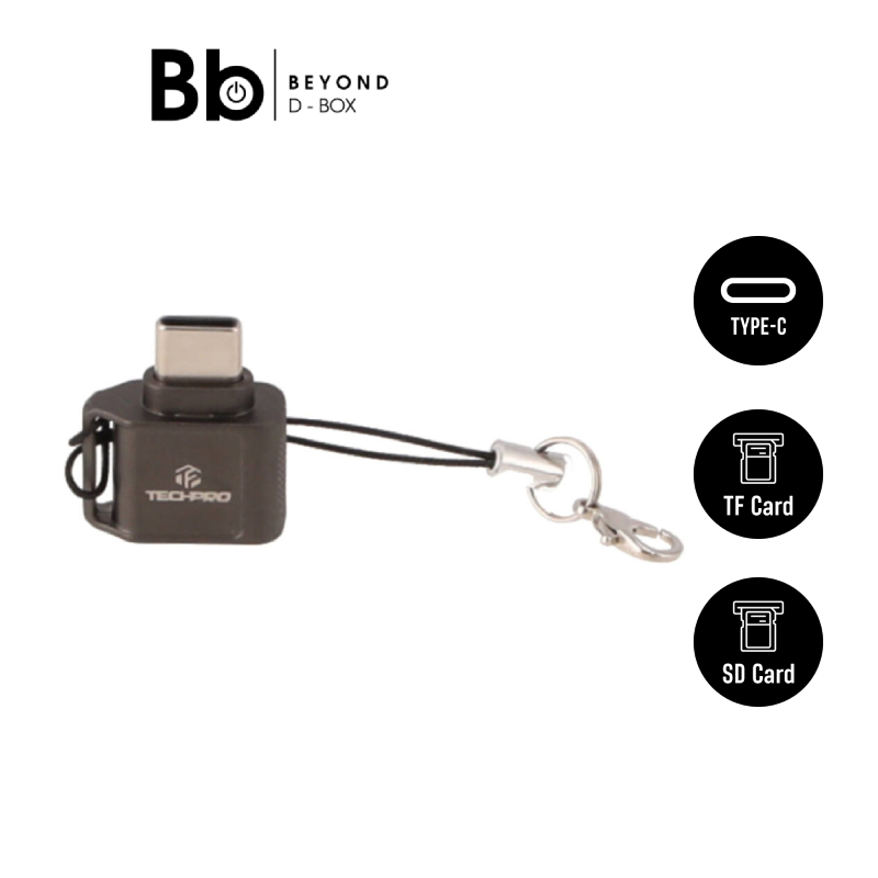 การ์ดรีดเดอร์ Blue Box LinkMate USB-C to TF/Micro SD with Zinc Alloy External Silver by BB Beyond D-Box