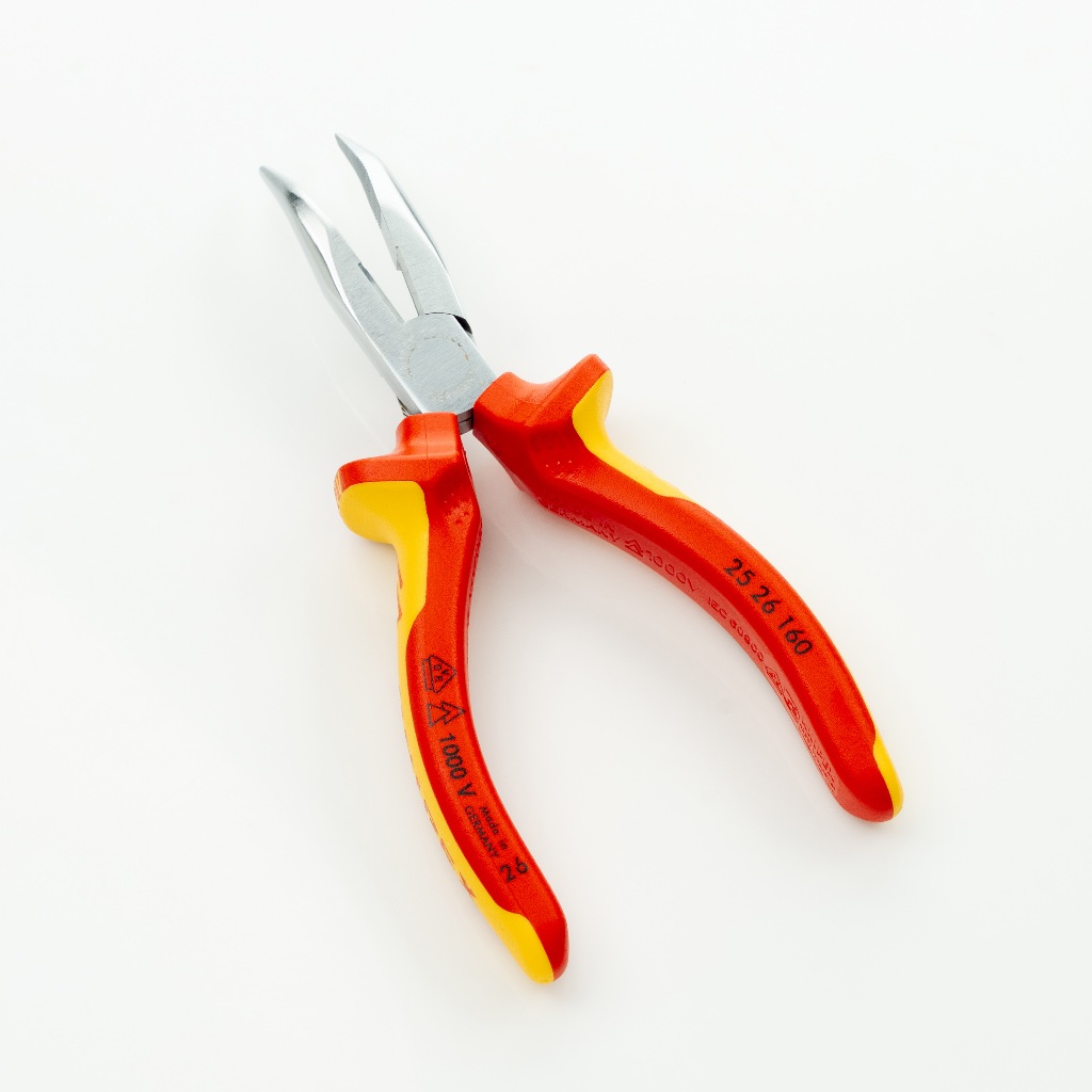 คีมปากแหลมปากง้อ ด้ามกันไฟฟ้า 1000 V. KNIPEX NO.25 26 160 Insulate Angle Snipe Nose Side Cutting Pliers VDE 1000 volt ราคา ถูกที่สุด ดีลบีเคเค แกลเลอรีภาพที่ 5