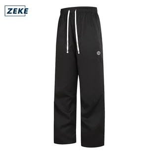 ZEKE B0063 กางเกงขายาวทรงตรงสำหรับผู้ชาย มี 3 กระเป๋า ปักโลโก้ ทรงหลวม ลำลอง เรียบง่าย เหมาะสำหรับใส่ทำงาน หรือใส่คาร์โก