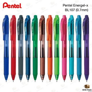 ปากกาหมึกเจล Pentel Energel-X รุ่น BLN105 & BL107 ขนาดหัว 0.5mm. & 0.7mm. (มีให้เลือก 12 สี)