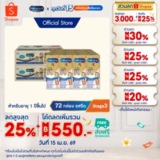 นมกล่อง เอนฟาโกร ยูเอชที สูตร3 ชนิดจืด (36 กล่อง) x2 ลัง Enf…