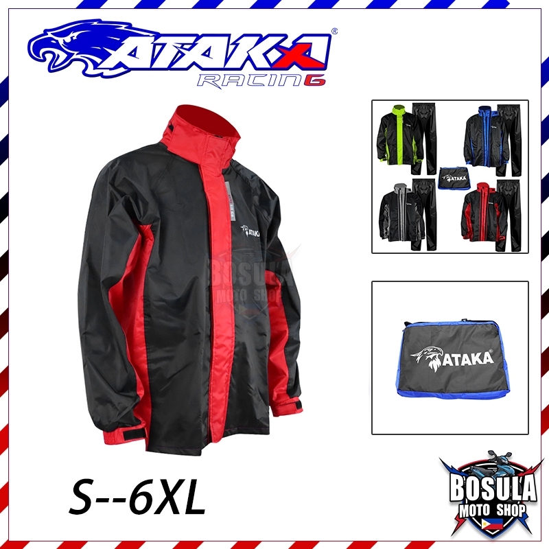 ATAKA A9 Raincoat เสื้อกันฝน ชุดกันฝน ชุดกันฝน ขี่ มอเตอร์ไซค์ เสื้อกันฝนแบบหนา กันฝน S -6XL คุณภาพเยี่ยมยอด