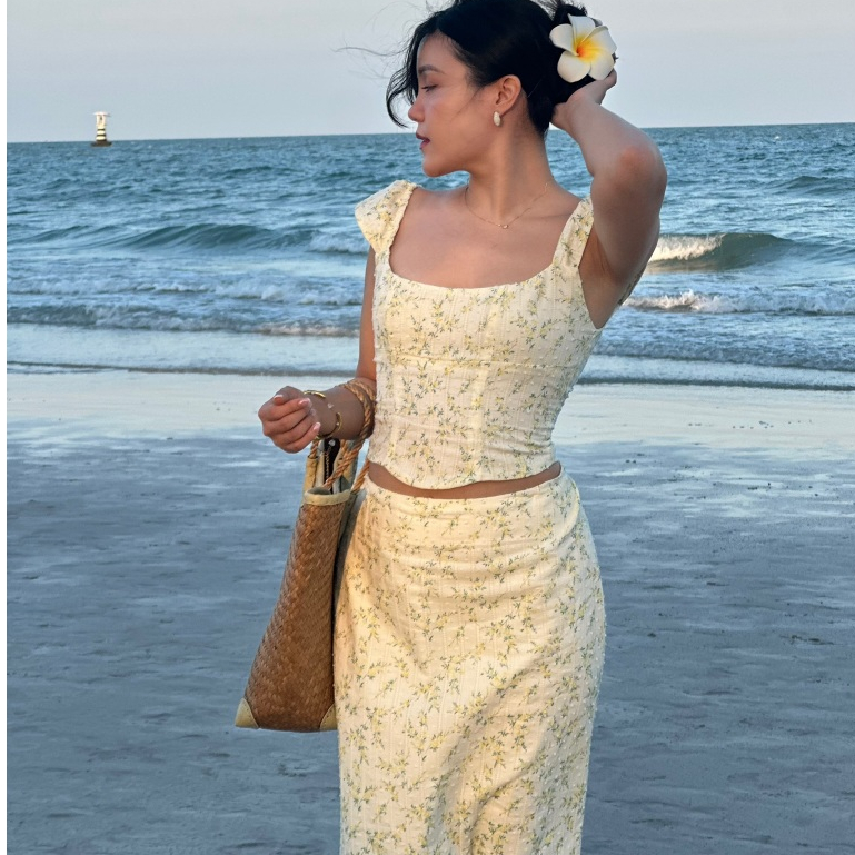 RAVii - Wildflower Set (Top & Maxi Skirt)