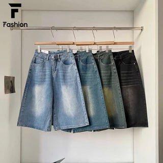 กางเกงยีนส์เอวสูง ทรงกระบอก ขา7ส่วน สไตล์เกาหลี คู่รัก Unisex 4สี ถูกและคุ้ม
