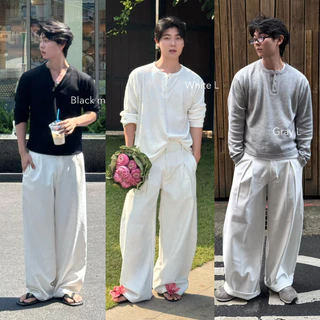 Henry shirt เสื้อแขนยาวผ้าวาฟเฟิล