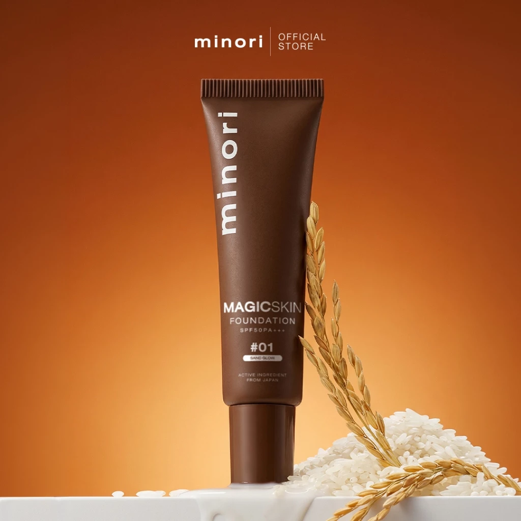 [ร้านค้าบริษัท] รองพื้น Magic Skin มิโนริ สูตรใหม่ 4in1 กันแดด SPF50 คุมมัน กันน้ำ ปกปิด ผิวมีออร่า