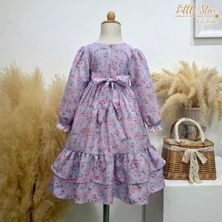 ⭐️Littlestar👧🏻เดรสกระโปรงยาว ชุดเดรสเด็กมุสลิม เด็กผู้หญิงอิสลาม ยาวพิเศษ GML0668 GML0671