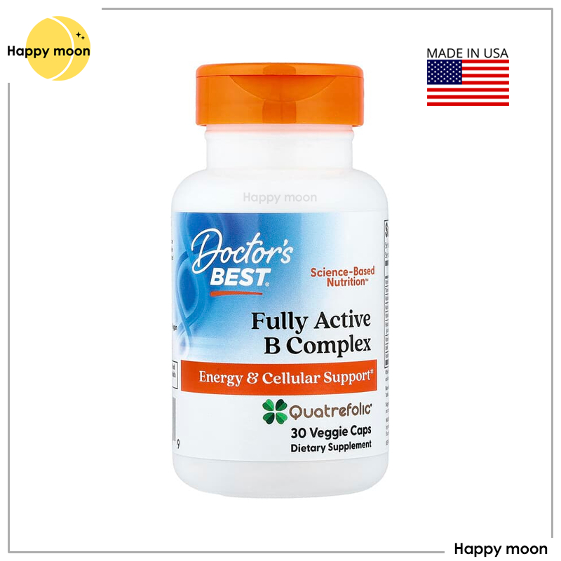 พร้อมส่ง- Doctor's Best, Fully Active B Complex, 60 Veggie Caps (BBF 01/2028)