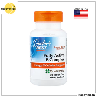 Doctor's Best, Fully Active B Complex with Quatrefolic, 30 Veggie Caps