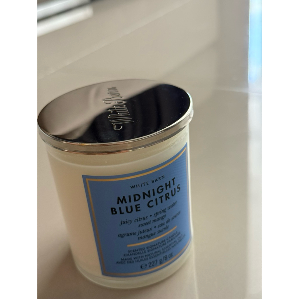 (ของใหม่) เทียนหอม Bath & Body Works  กลิ่น Midnight Blue Citrus