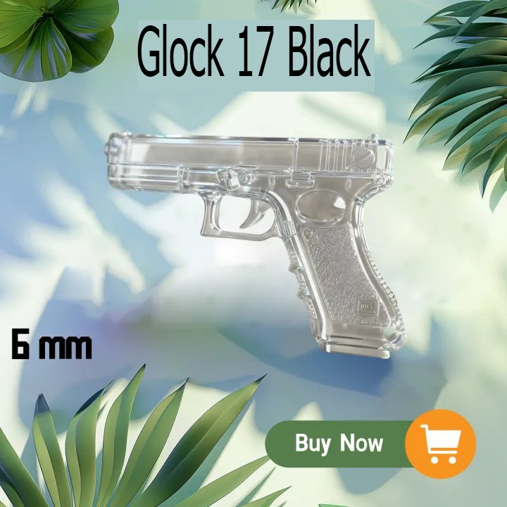 QC GLOCK17 ทำจากพลาสติก (สีดำ / ทราย) 6MM - BB, ของเล่นเด็กปีนเขา, ล็อคขนาดเล็ก