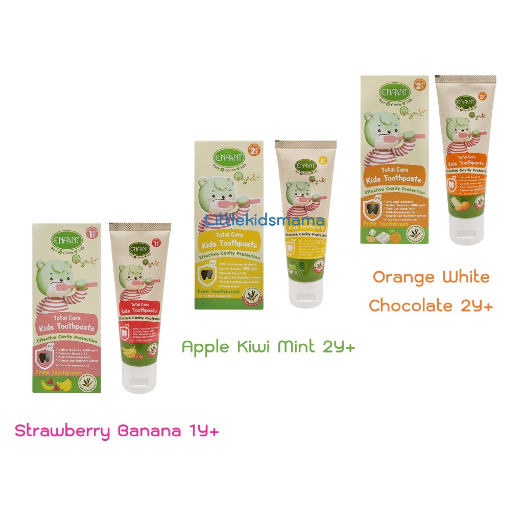 อองฟองต์ ยาสีฟันสำหรับเด็กอายุ 1 และ 2 ปีขึ้นไป Enfant Organic Plus Total Care Kids Toothpaste