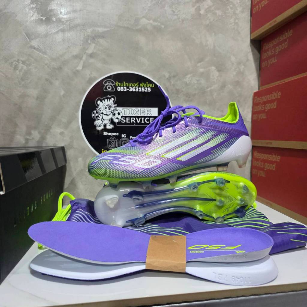 Adidas F50 Elite FG Radiant Blaze Pack รองเท้าฟุตบอล อดิดาส ตัวท็อป FG (หญ้าจริง) ของแท้ มือ1 JH7615