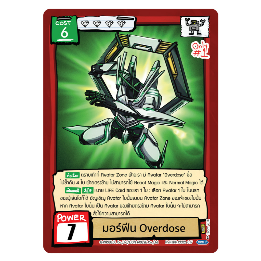 Battle of Talingchan มอร์ฟีน Overdose UR CC02-017 แยกใบ