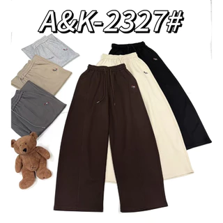 รหัส2327กางเกงวอร์มขายาวทรงบาเรลผ้านาโนงานป้ายA&K