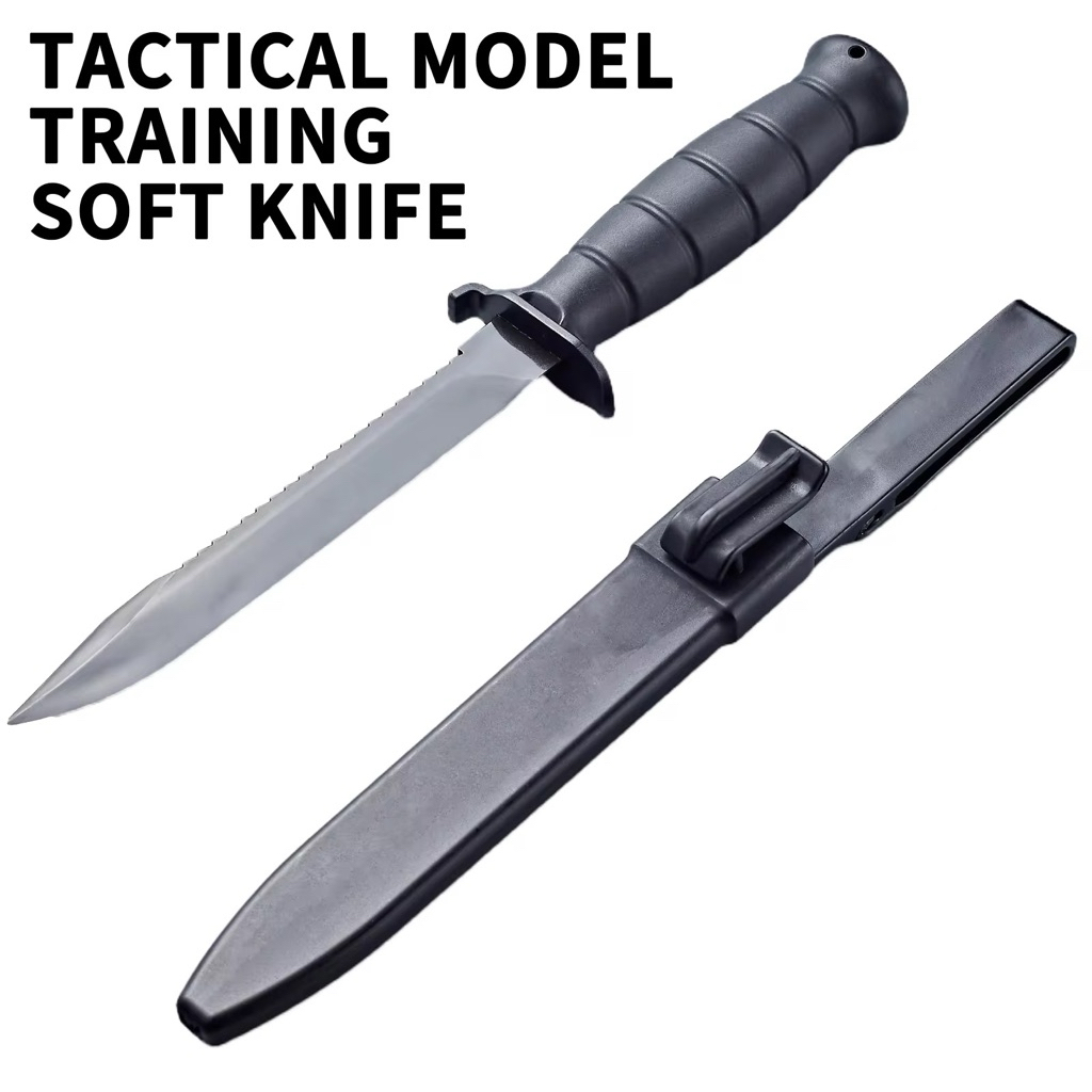 🇹🇭ร้านคนไทย👍มีดพลาสติกสำหรับฝึกซ้อมอย่างดี (Training Soft Knife) พร้อมปลอกเก็บมีที่เหน็บกางเกง