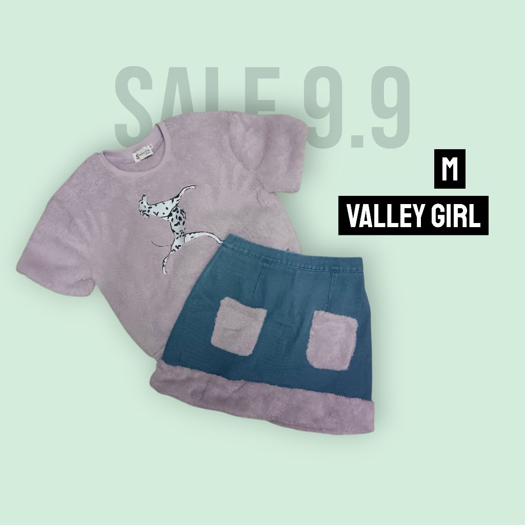 P1014 ชุดเซ็ทงานป้าย Valley Girl M Used