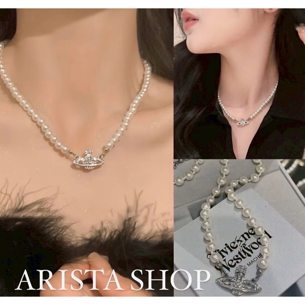 พร้อมส่ง ส่งไว สร้อยคอมุก ViVi