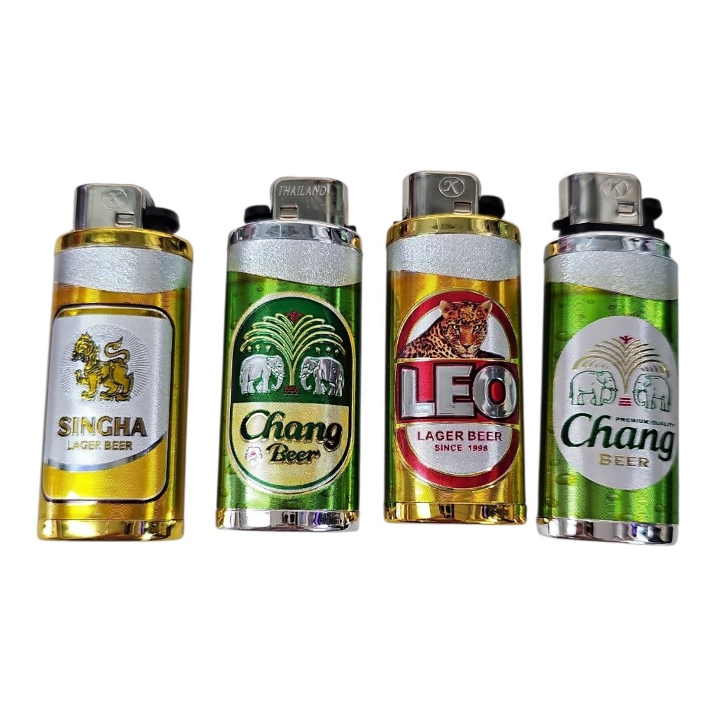 EVปลอกใส่ไฟแช็คลายกระป๋องเบียร์ช้าง (Chang Beer Lighter Case) ของฝากไทยสไตล์วินเทจ