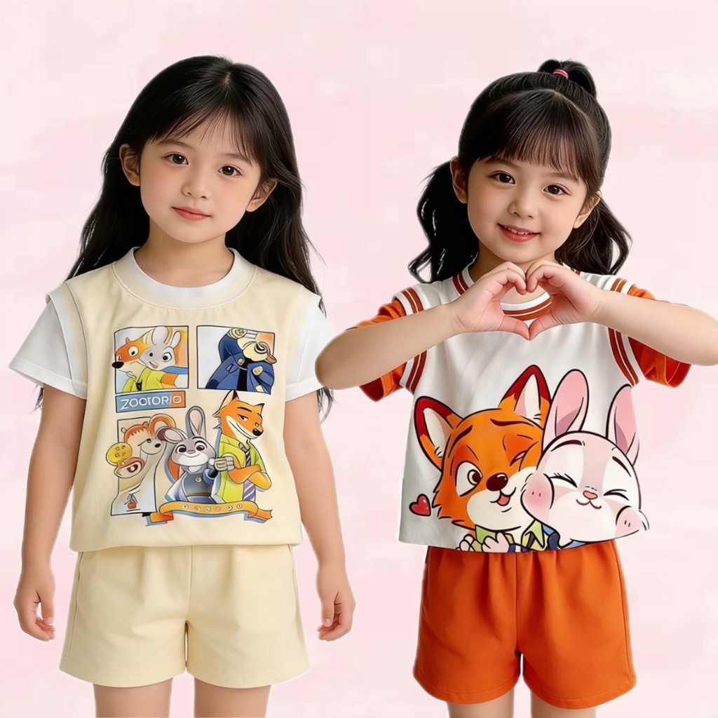 BB226 ชุดแฟชั่นเด็กผู้ชาย ลายการ์ตูนสุดคิ้วท์ ใส่สบาย มี 2 สี