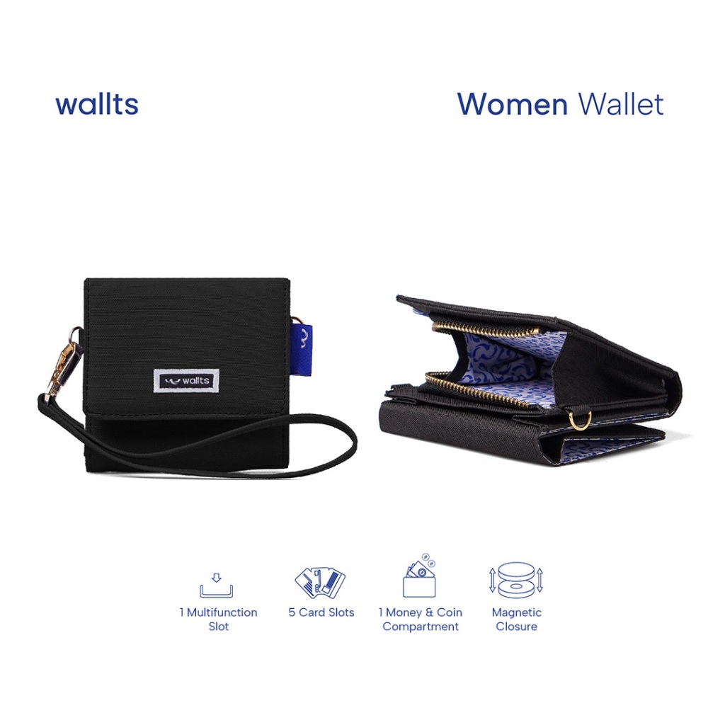 Wallts Abel Women's Wallet Mini Canvas Wallet