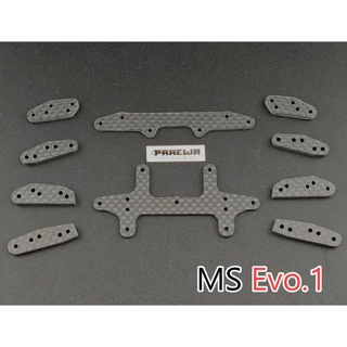 ชุดแต่ง MS Evo.1 กันชน ปีกใบไม้สั้น/ยาว - Mini4wd MS Evo.I Carbon Plate Kit