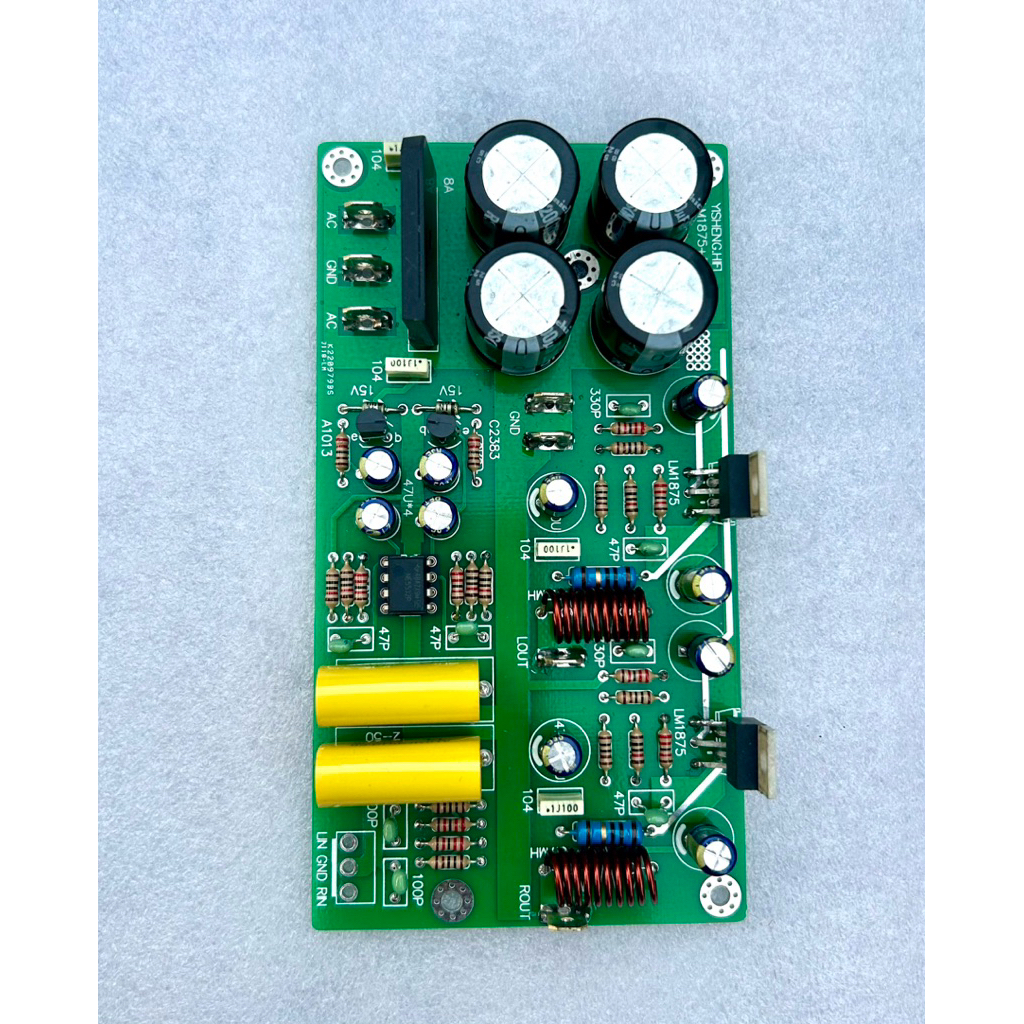 board module ปริ้น amplifier IC LM1875+preamp NE5532 Stereo 25W+25W