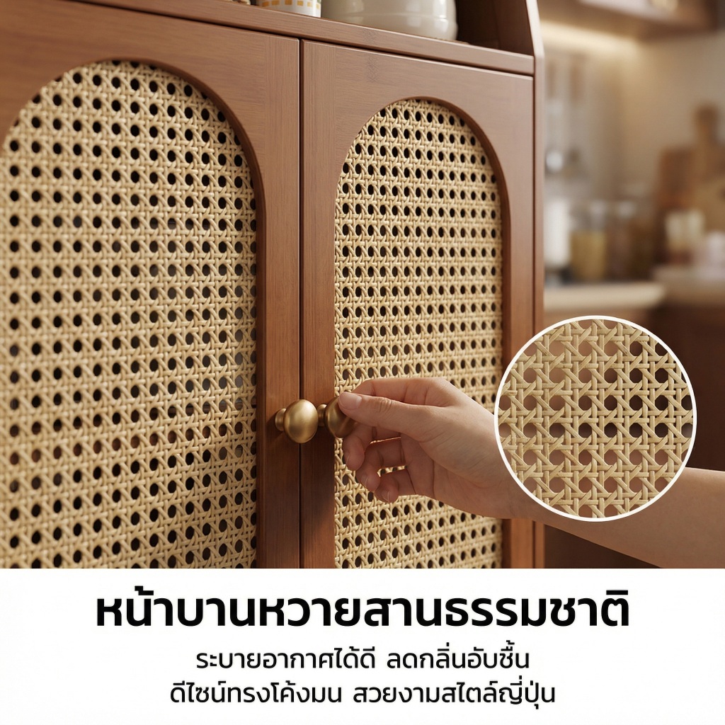 ตู้ไซด์บอร์ด เคาน์เตอร์บาร์กาแฟ วัสดุไม้แท้แบบหลายชั้น รองรับน้ำหนักได้สูงสุด50 กิโลกรัม มีให้เลือกหลากหลายขนาด รูปที่ 6