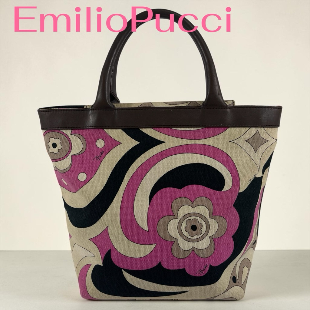 Emilio Pucci Shoulder Bag Multicolor Pattern Vintage Japan