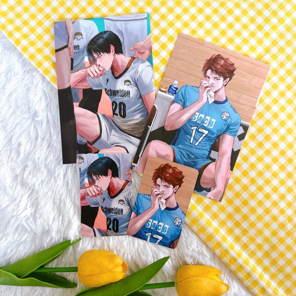 (✅พร้อมส่ง) Photocard & Postcard Oikawa Kageyama : Haikyuu! (เซ็ต 4ใบ)