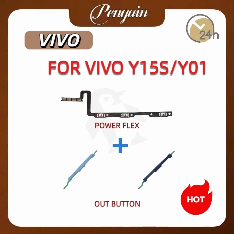 Power on-off vivo y15s อะไหล่แพรสวิตช์ ปิดเปิด Power on-off แพรปิดเปิดเครื่องพร้อมเพิ่ม-ลดเสียง
