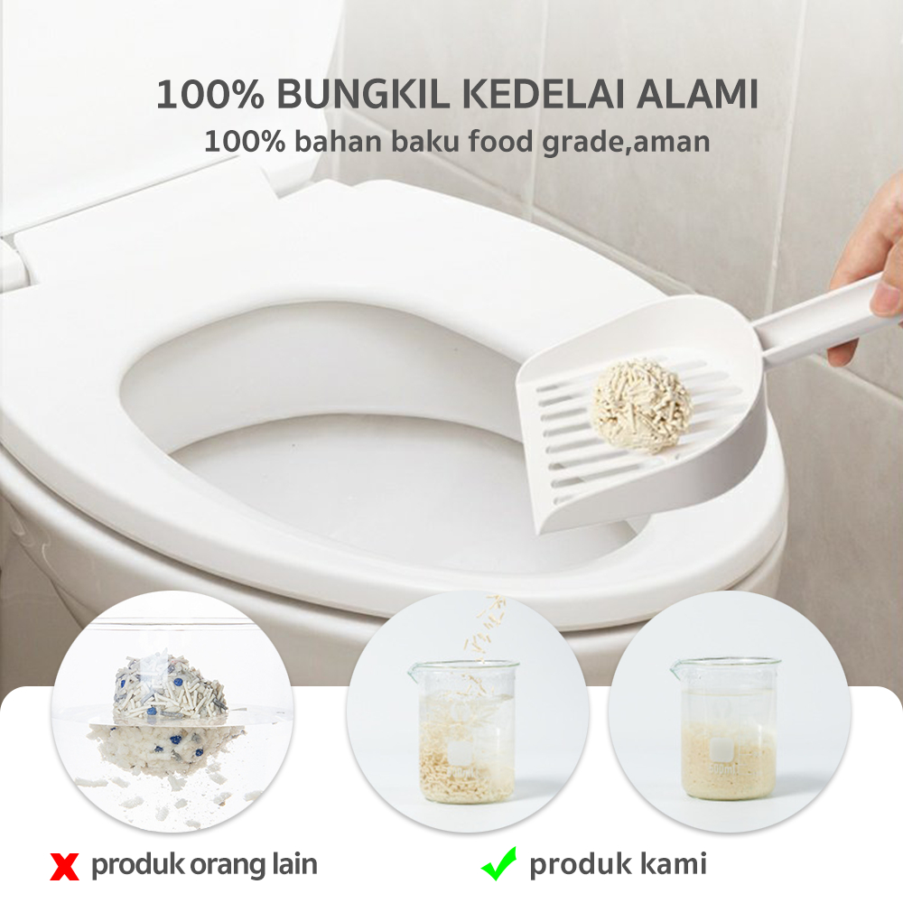 PitPat(ยกลัง 8 ถุง) ทรายแมวเต้าหู้ ทรายแมว ทรายเต้าหู้ ออร์แกนิค100% ผลิตจากกากถั่ว ปราศจากฝุ่น จับตัวเป็นก้อนเร็ว ราคา ถูกที่สุด ดีลบีเคเค แกลเลอรีภาพที่ 5
