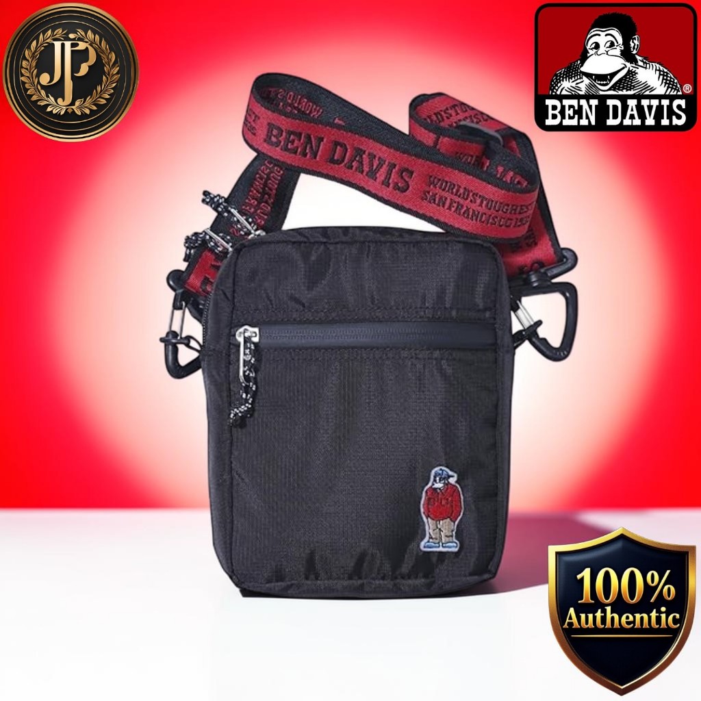 [Ben Davis] LOGO TAPE SHOULDER BAG BDW-8475 BK
